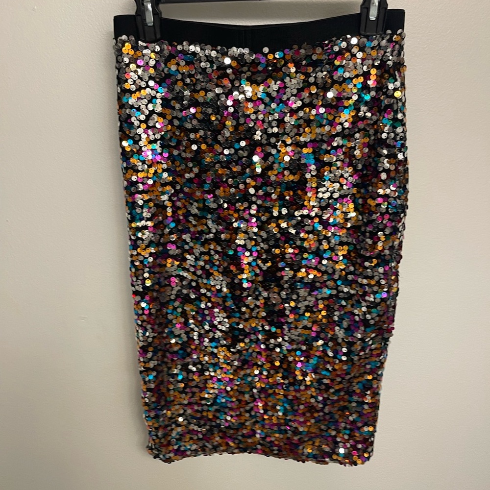 Multicolor Sequin Women's Skirt midi length